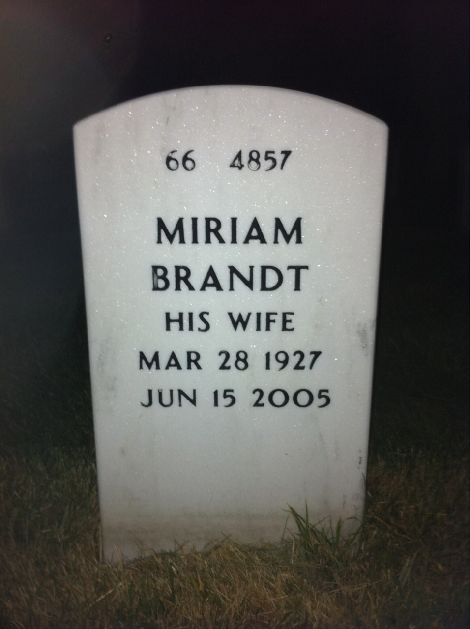 Back of headstone — George Pruitt