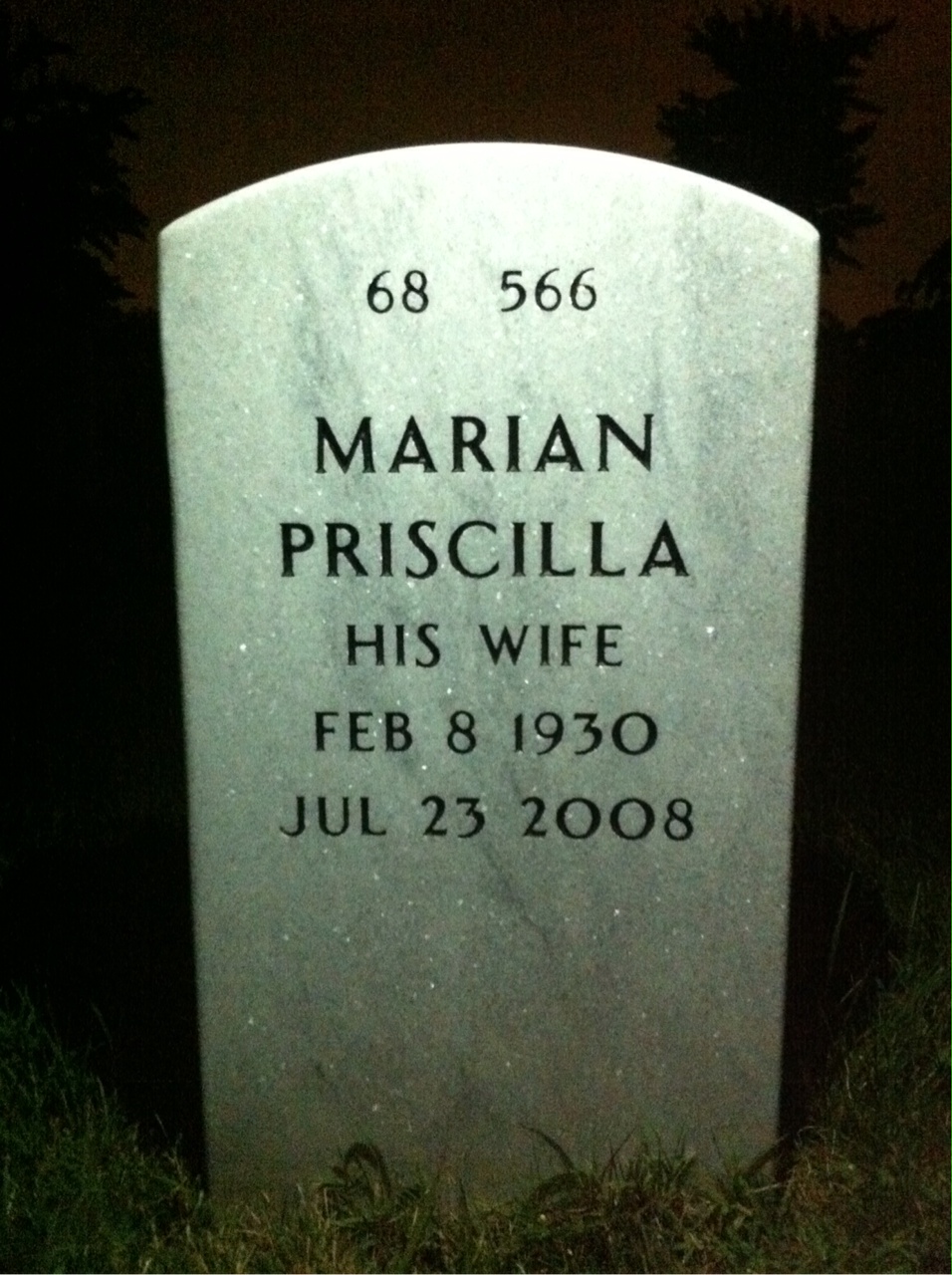 Back of headstone — William Knuckey