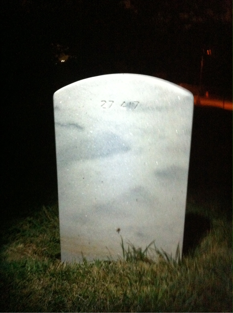 Back of headstone — Frederick Armon