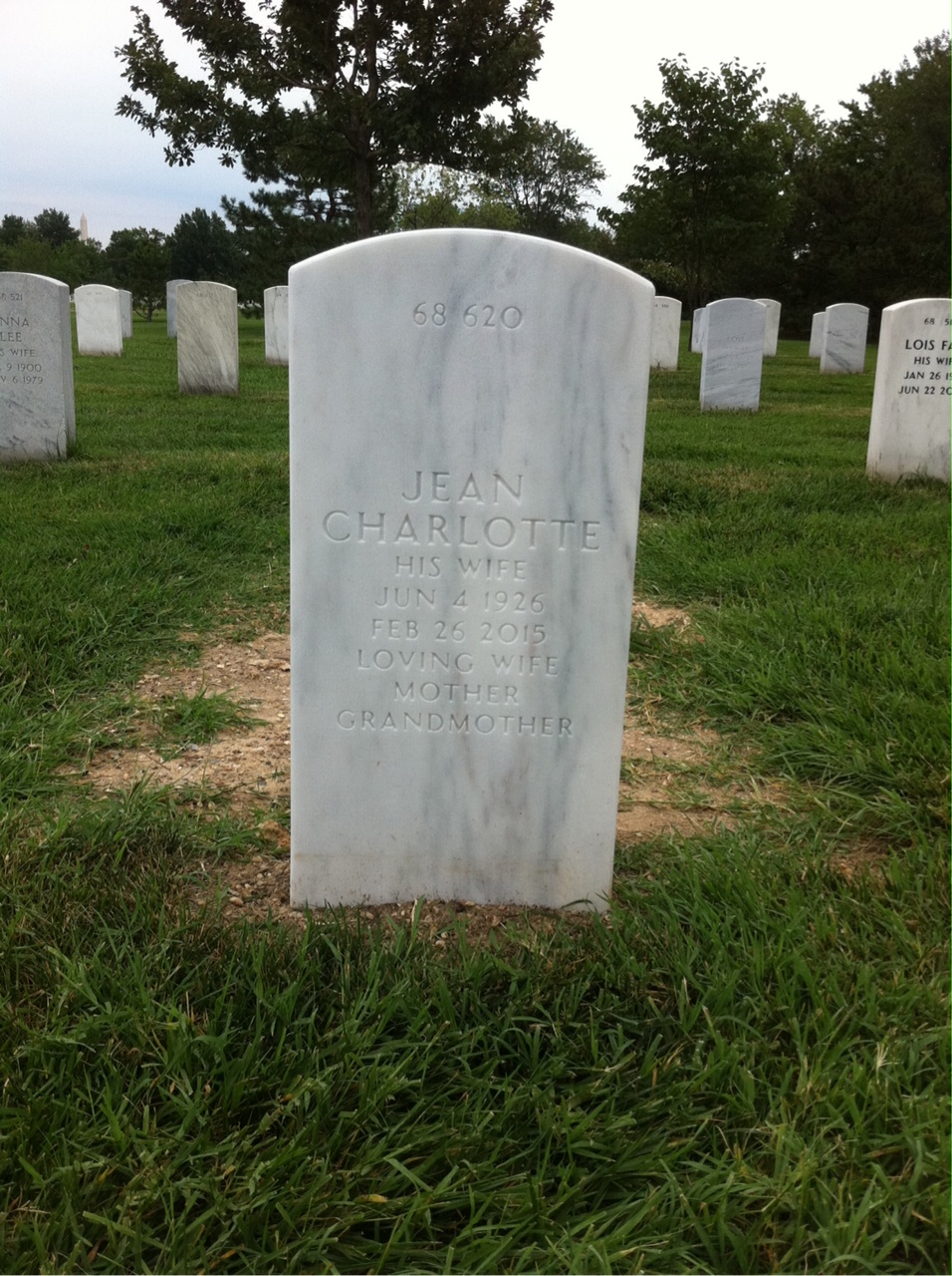 Back of headstone — Roy Corbett