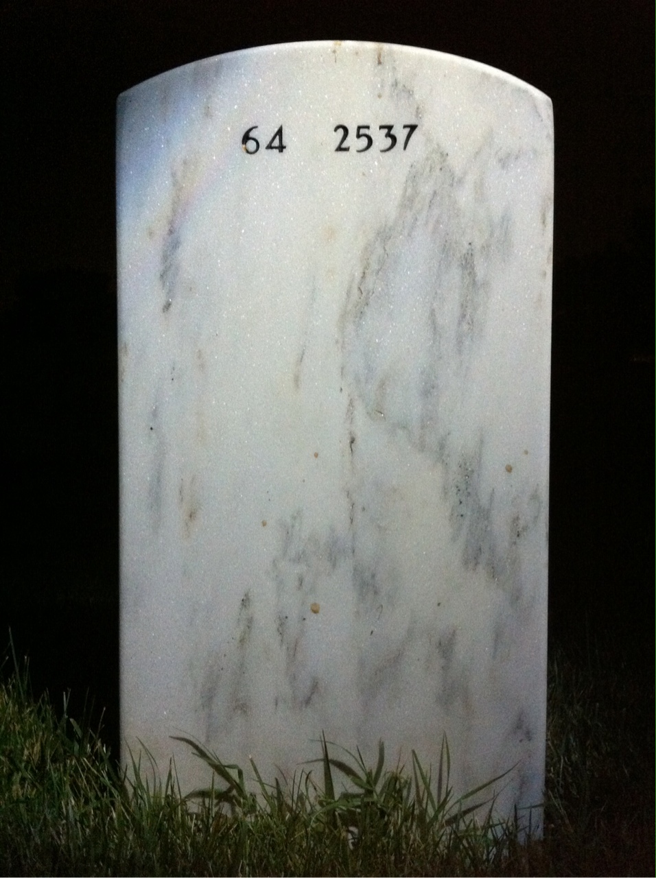 Back of headstone — Robert Hepler