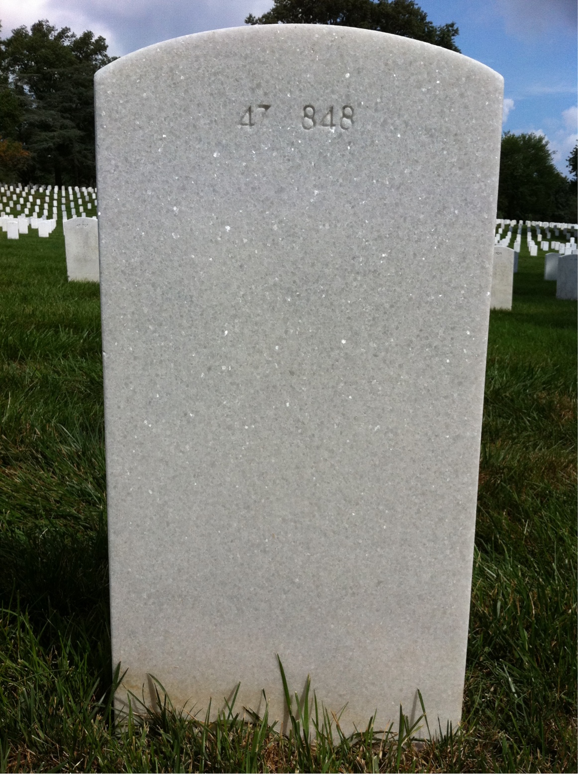 Back of headstone — G Adamson