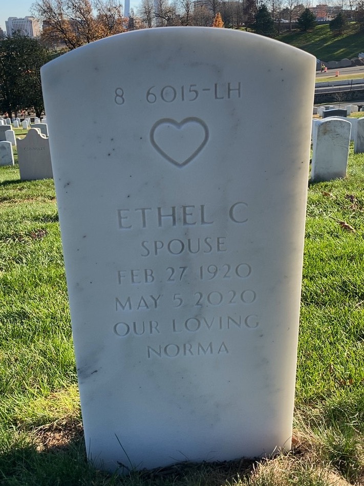 Back of headstone — Charles Mynarcik