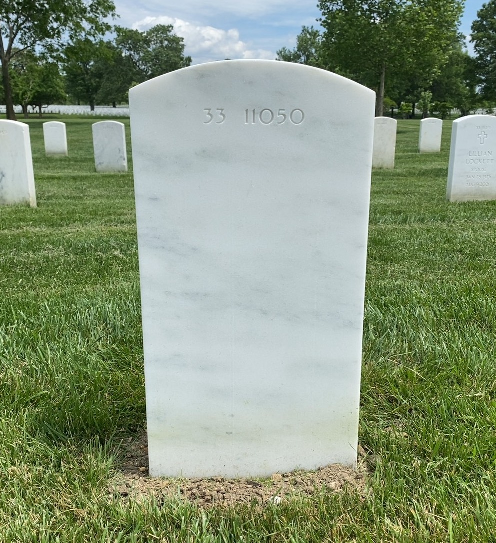 Back of headstone — Richard Gordon Stout
