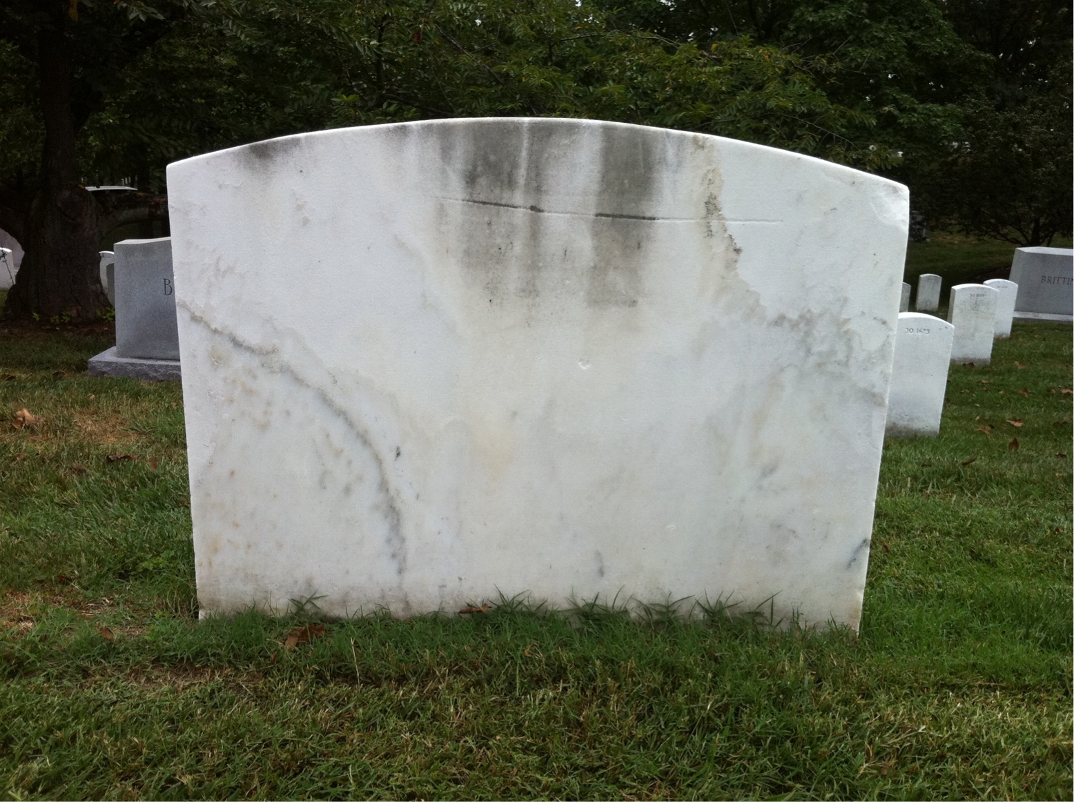 Back of headstone — David Morris