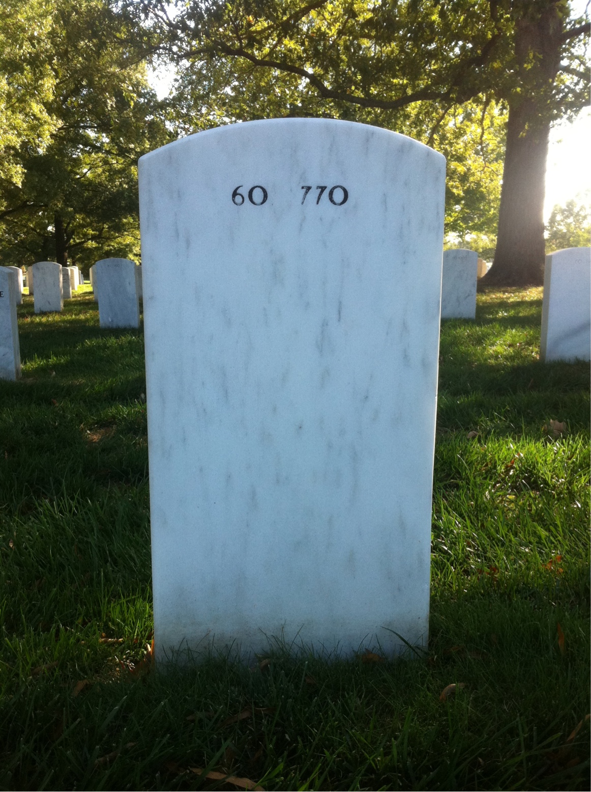 Back of headstone — Raymond Calkins