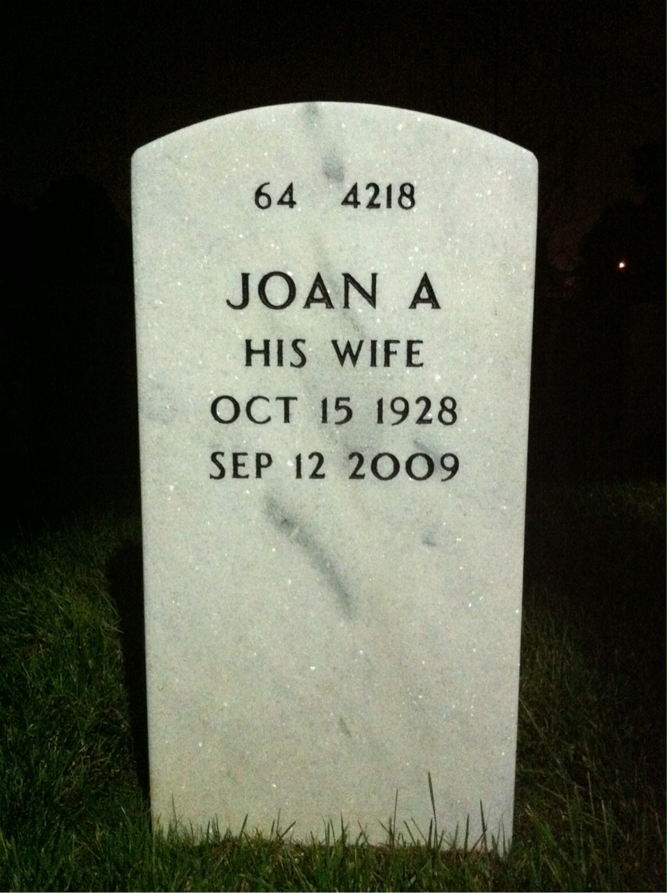 Back of headstone — Peter Dugandzic