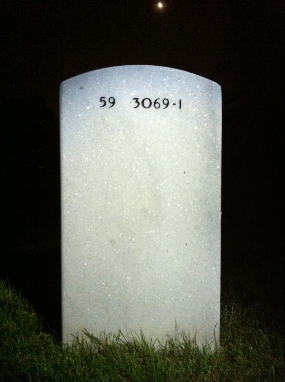 Back of headstone — Melvin Blair