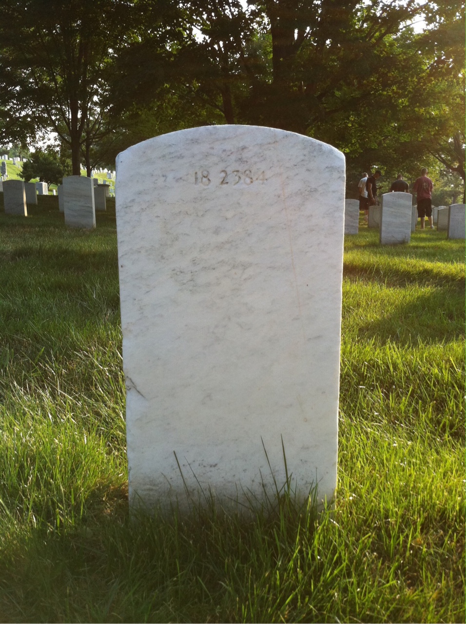 Back of headstone — Frank Miefert