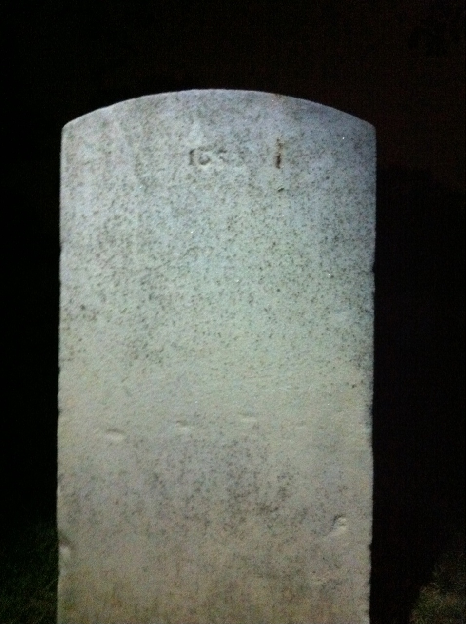 Back of headstone — Charles Alexander