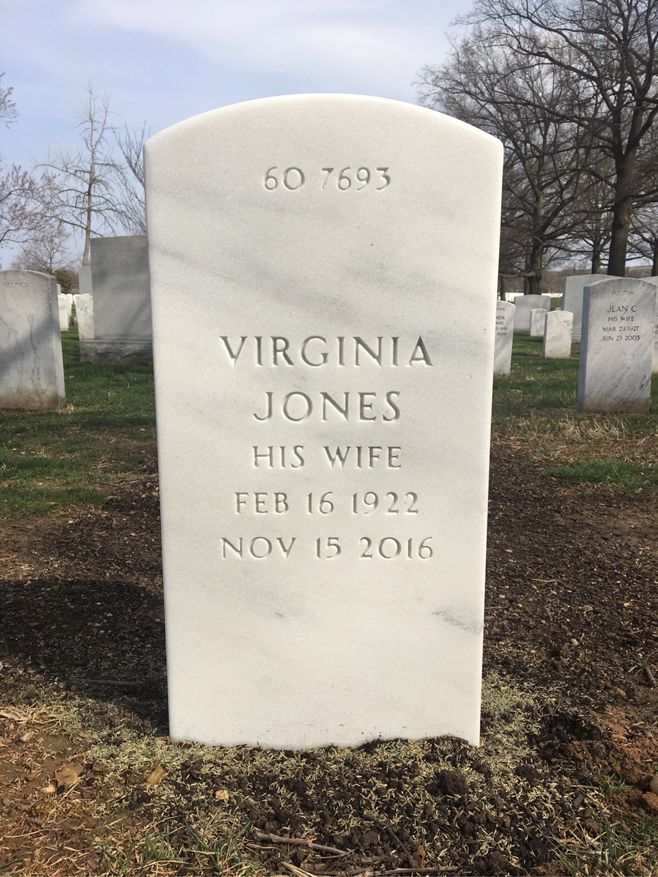 Back of headstone — Donald Andre