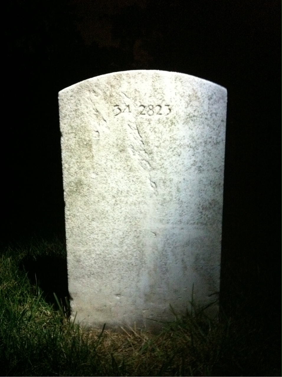 Back of headstone — Donald Moriarty