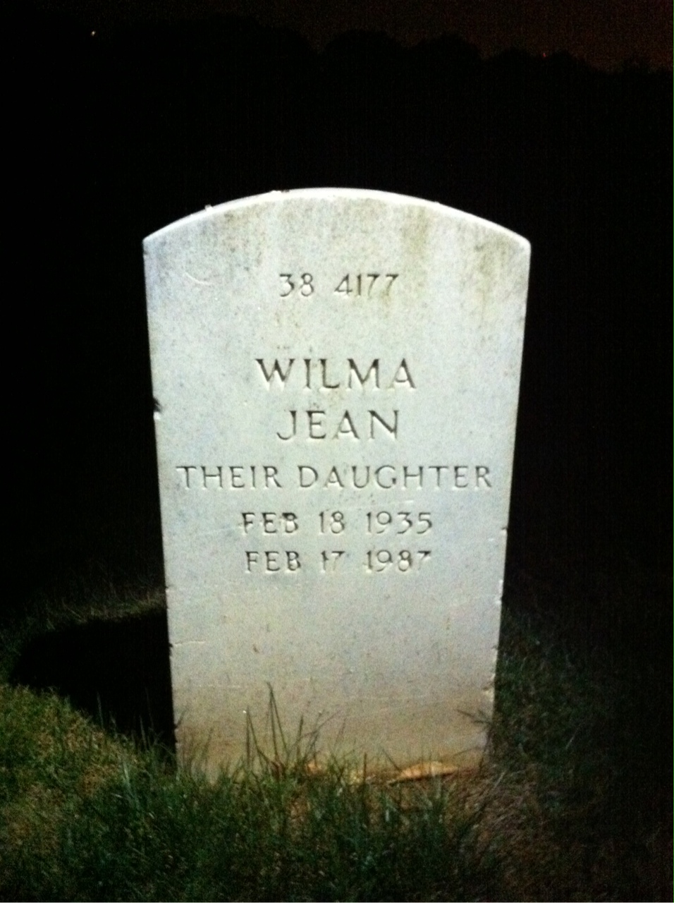 Back of headstone — Lucy Ballengee