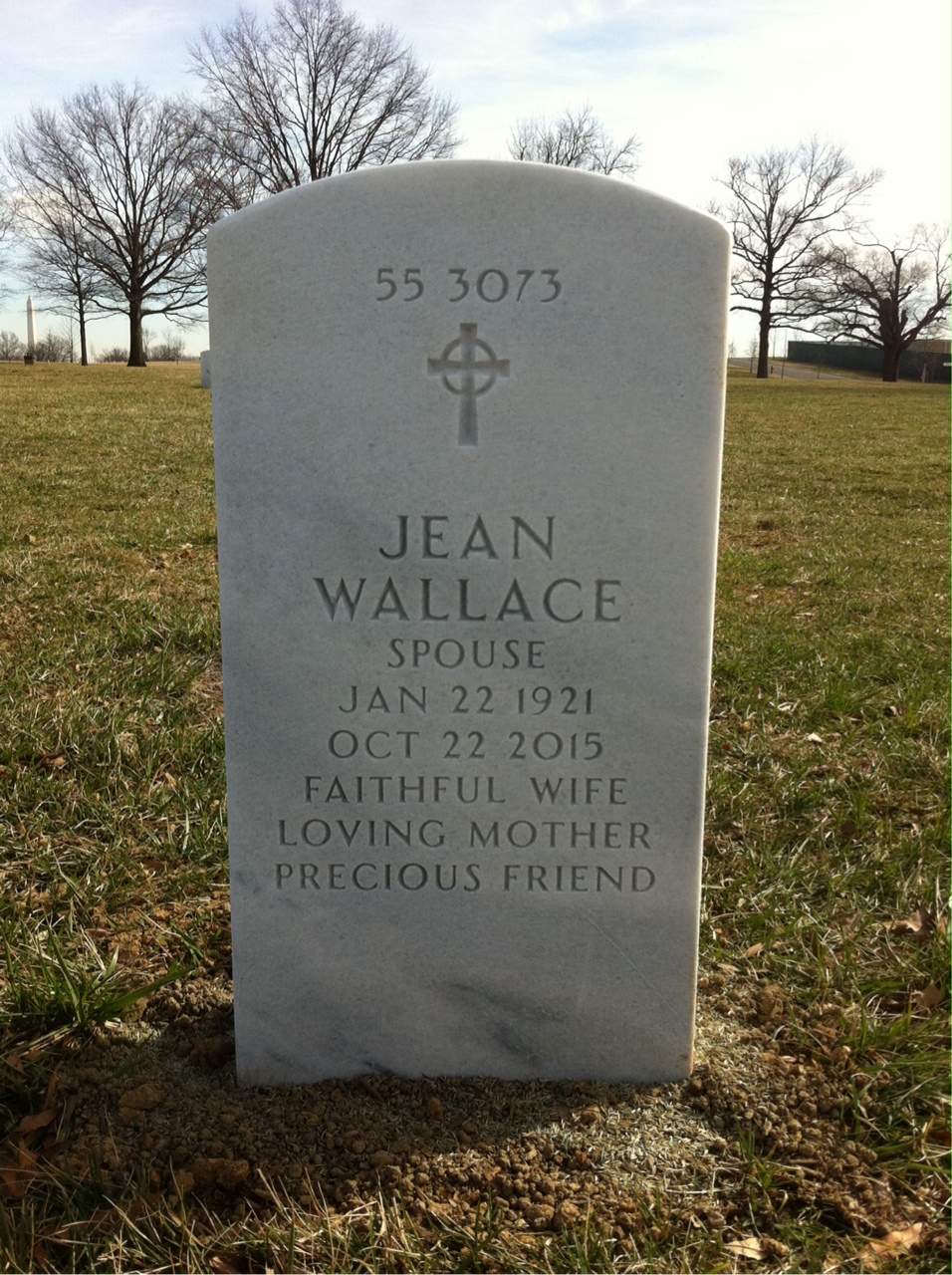 Back of headstone — William A Hamm