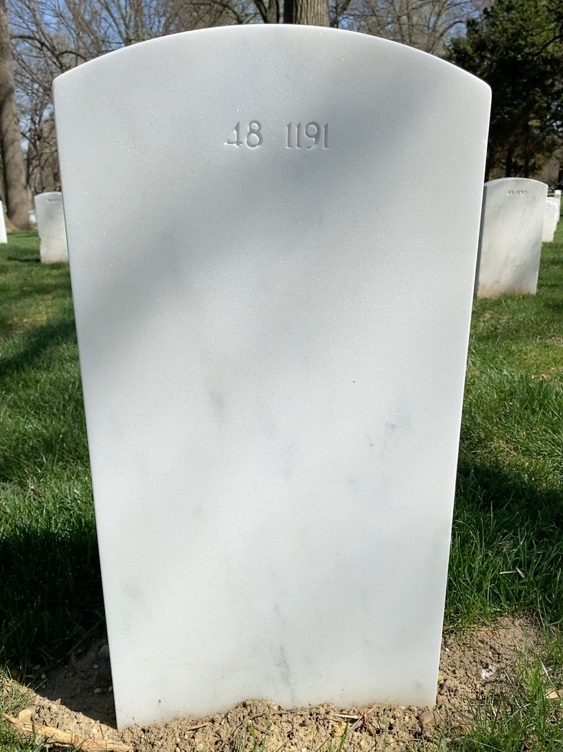 Back of headstone — Robert Arias