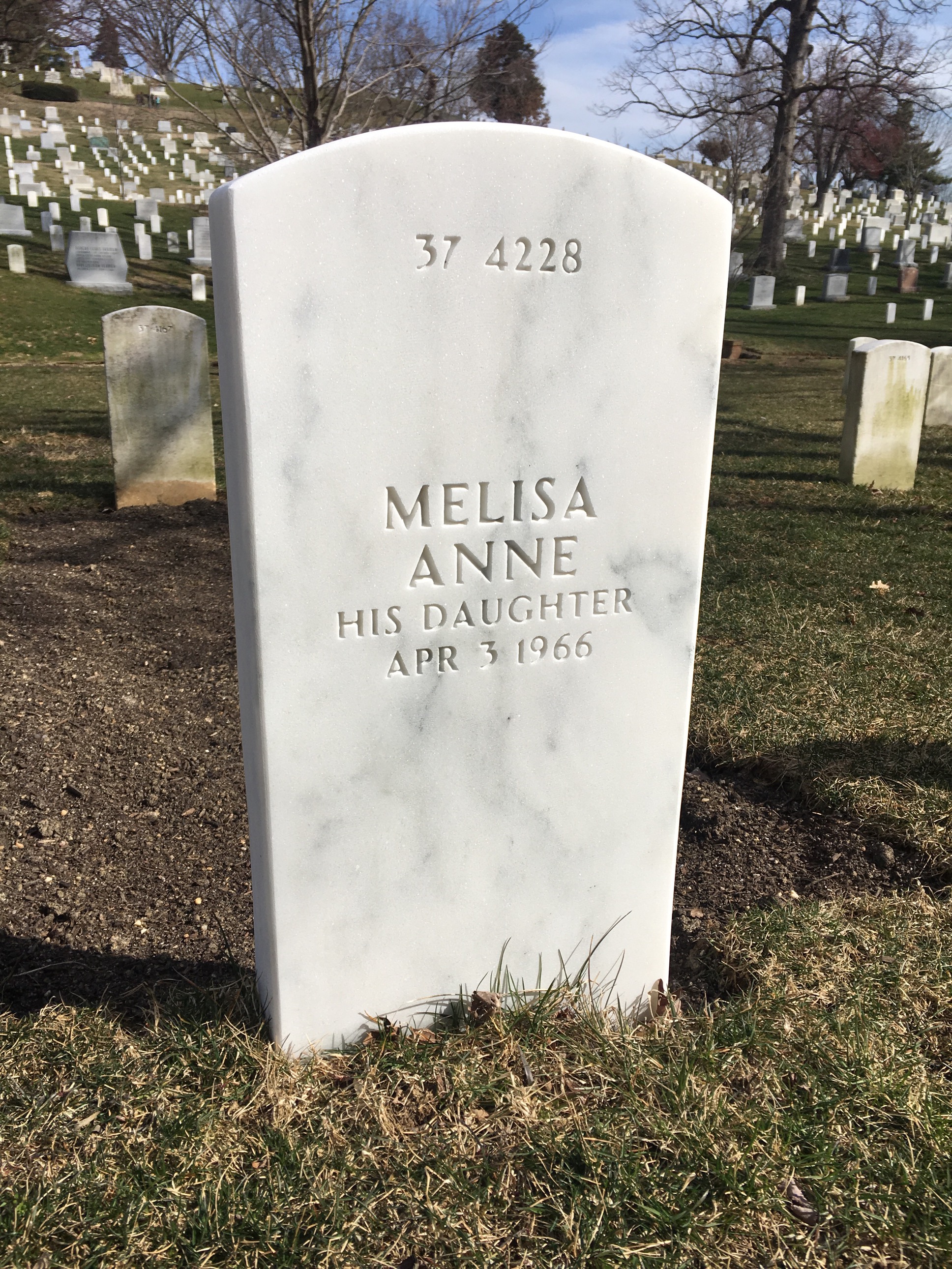 Back of headstone — Melisa Murray