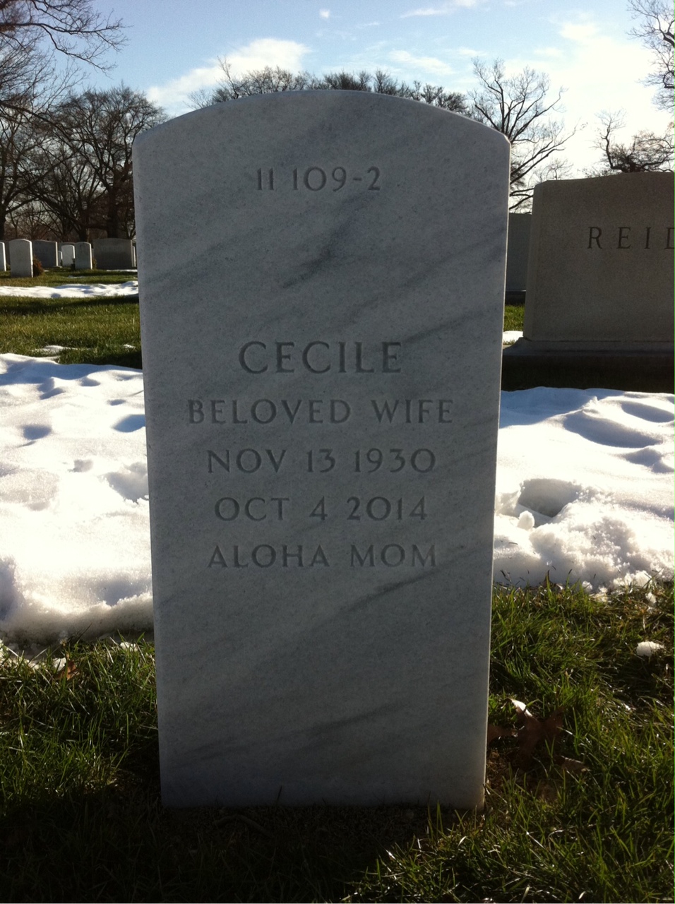 Back of headstone — John Abbott