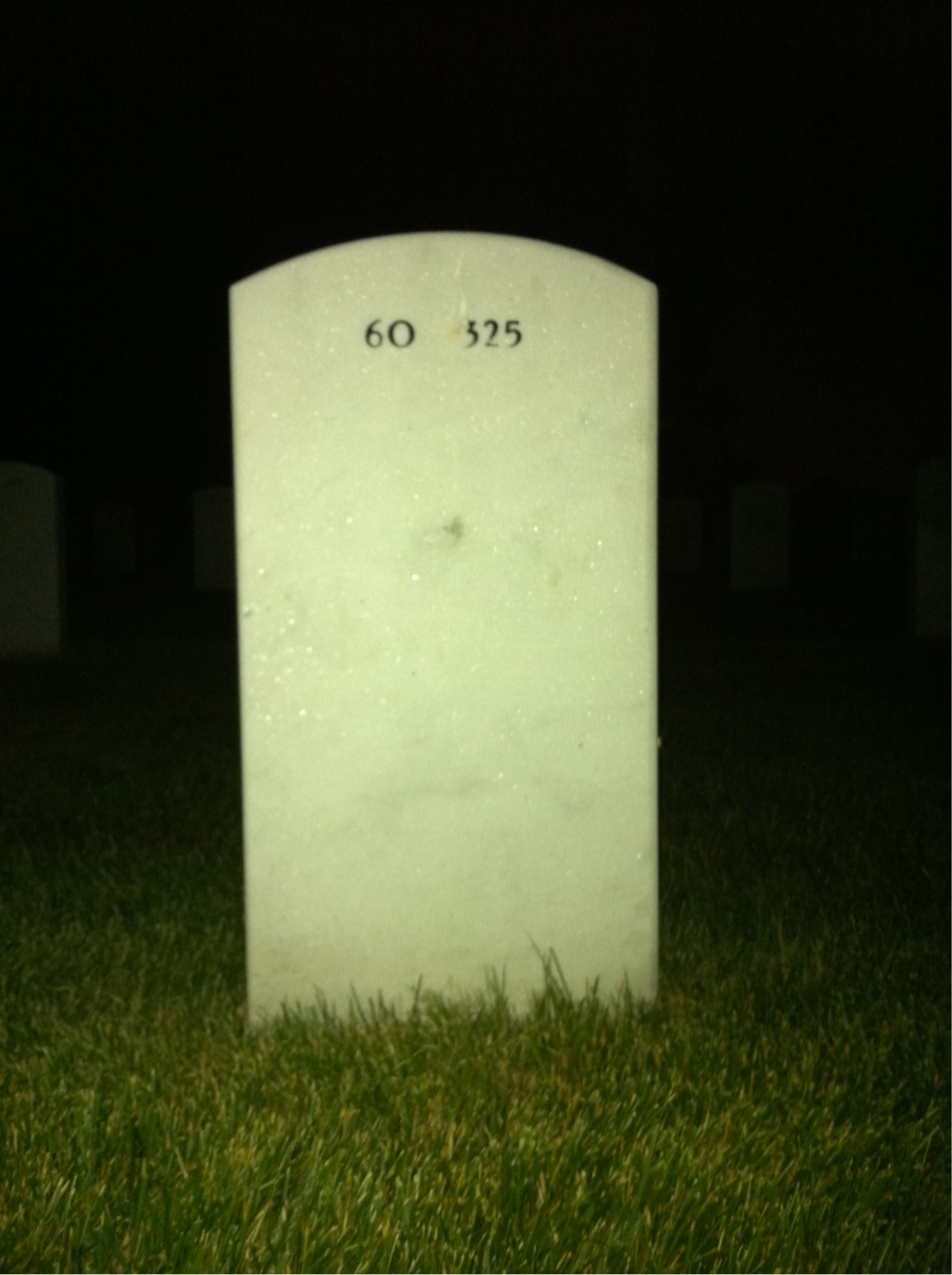 Back of headstone — Dwight Faughn