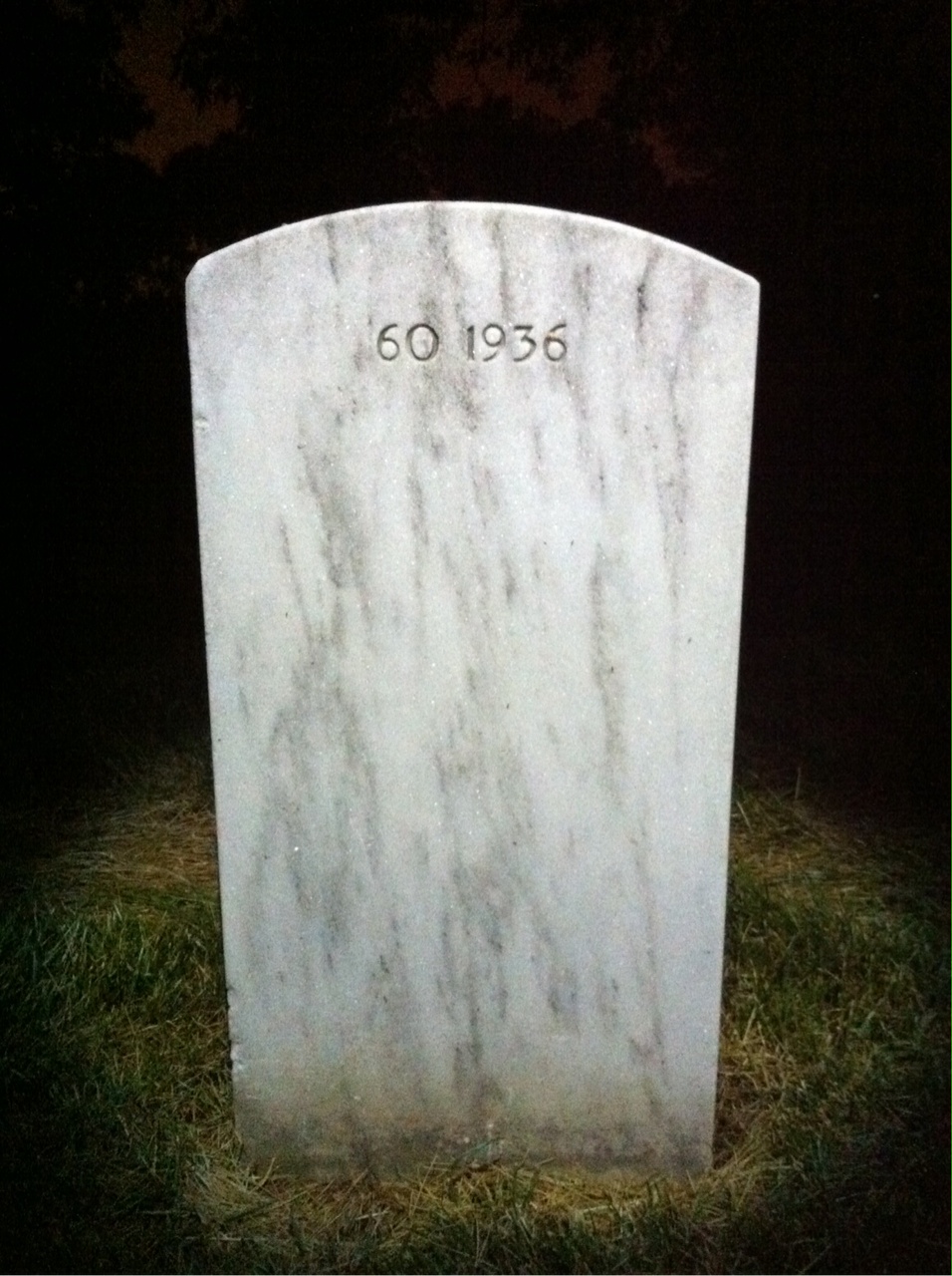 Back of headstone — William Aman