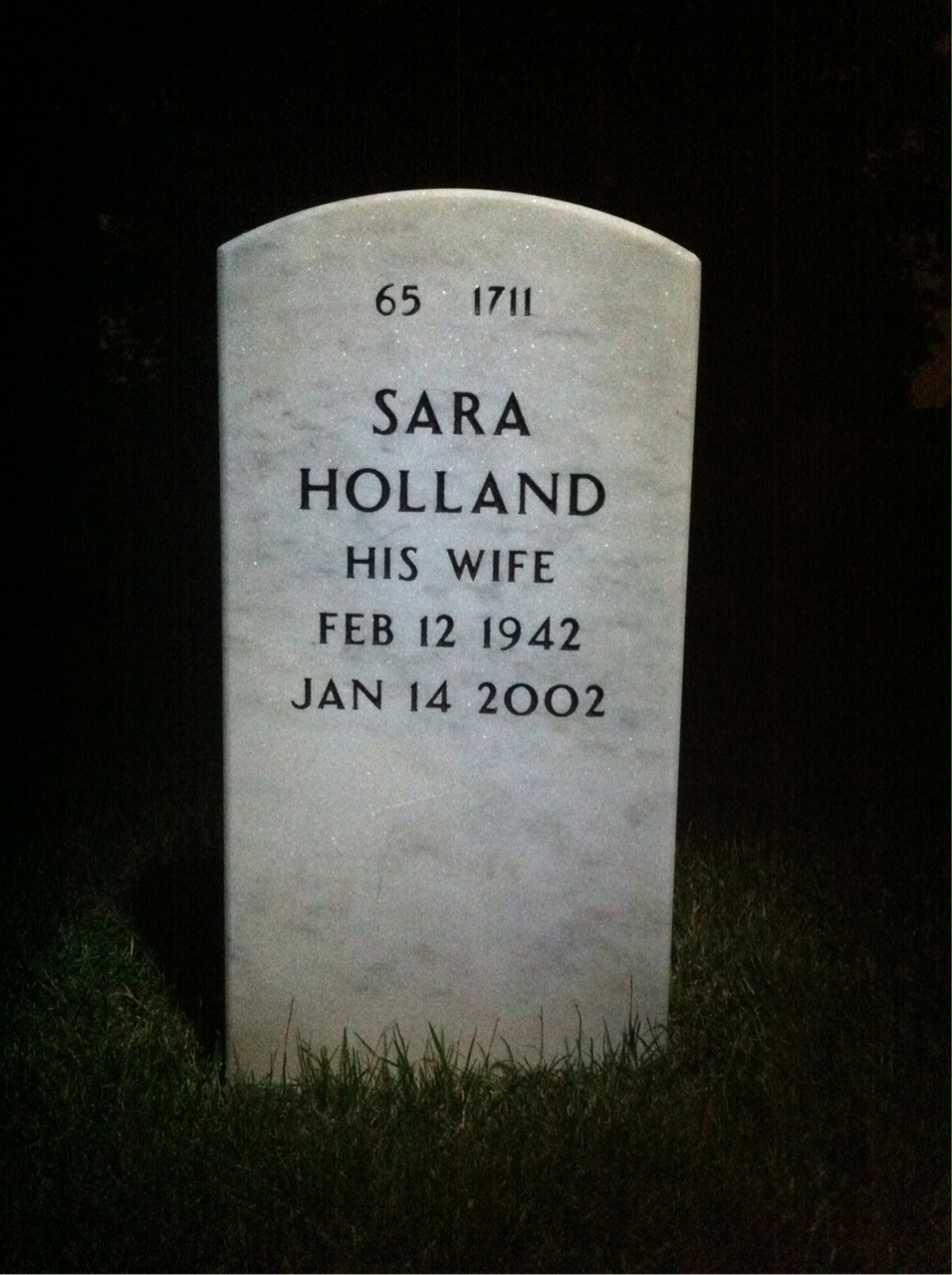 Back of headstone — Leroy Ludlow
