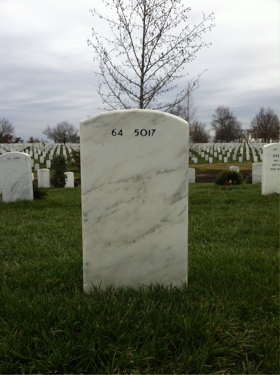 Back of headstone — Thaddaus Wagner