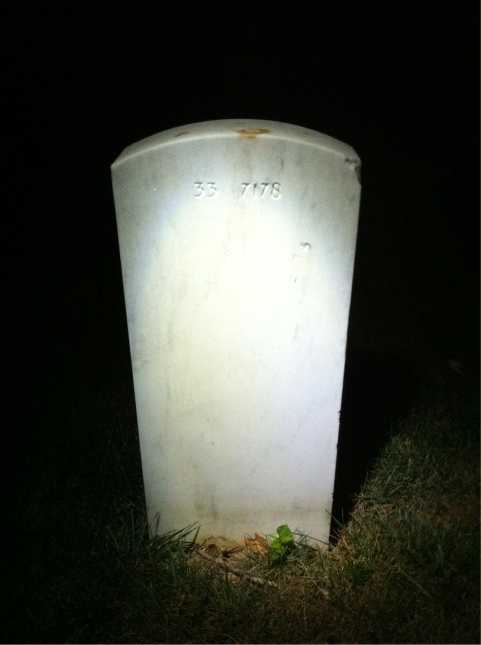 Back of headstone — Harold Abraham