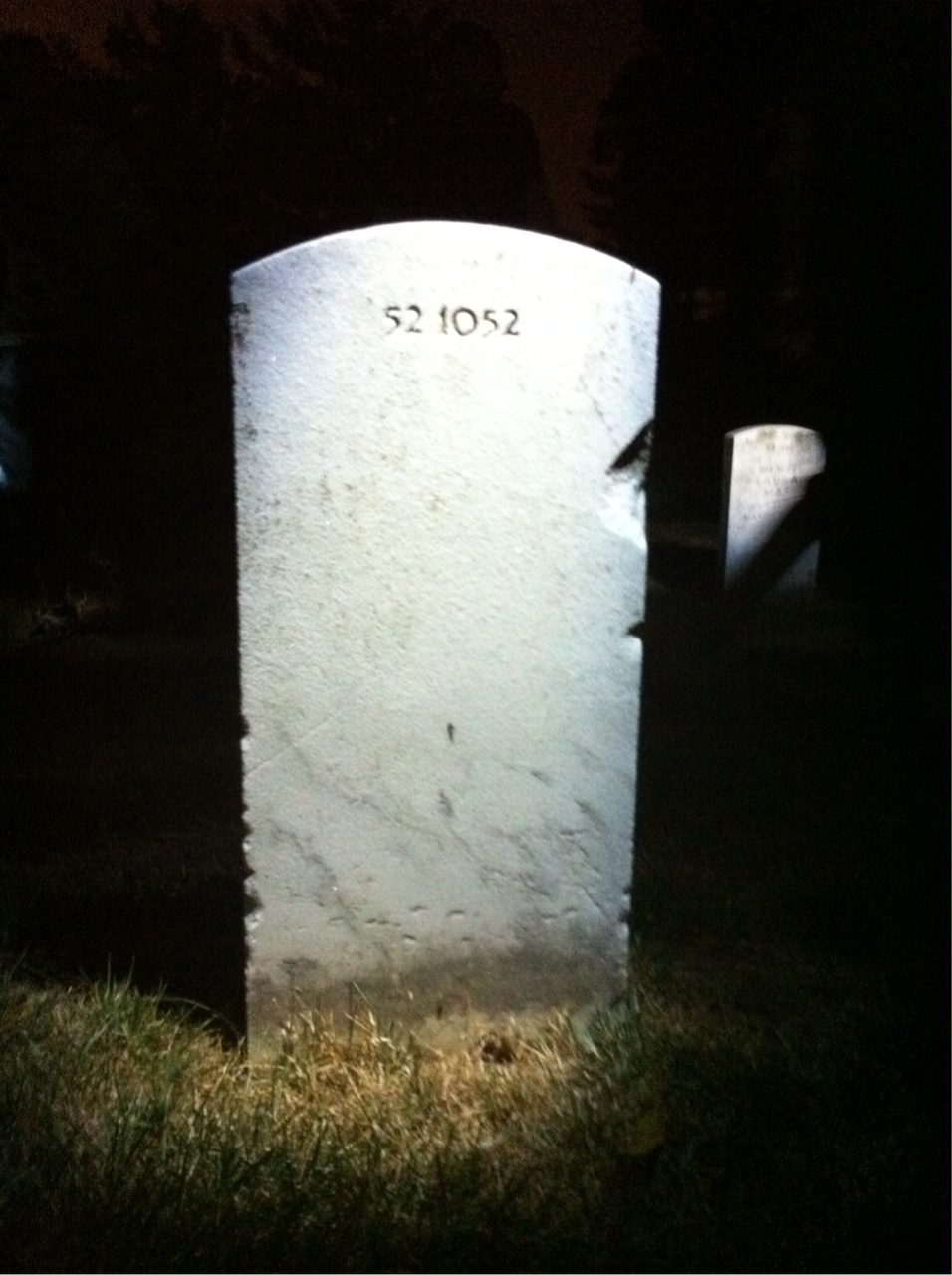 Back of headstone — Andrew Morgan