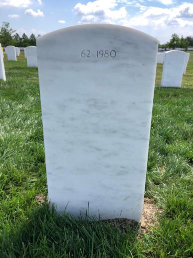 Back of headstone — Willie Cooper Pettus