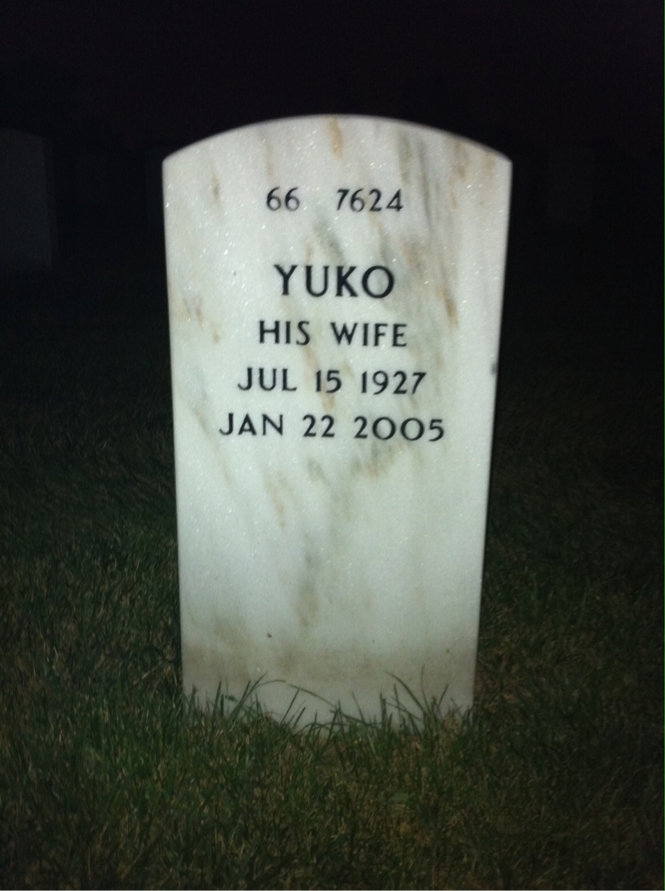 Back of headstone — Sherlock Patterson