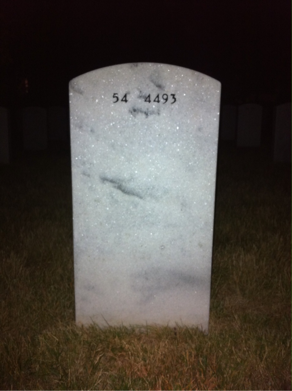 Back of headstone — John Diesem