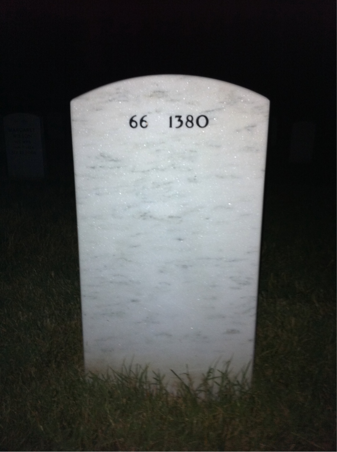 Back of headstone — Edward Roberts