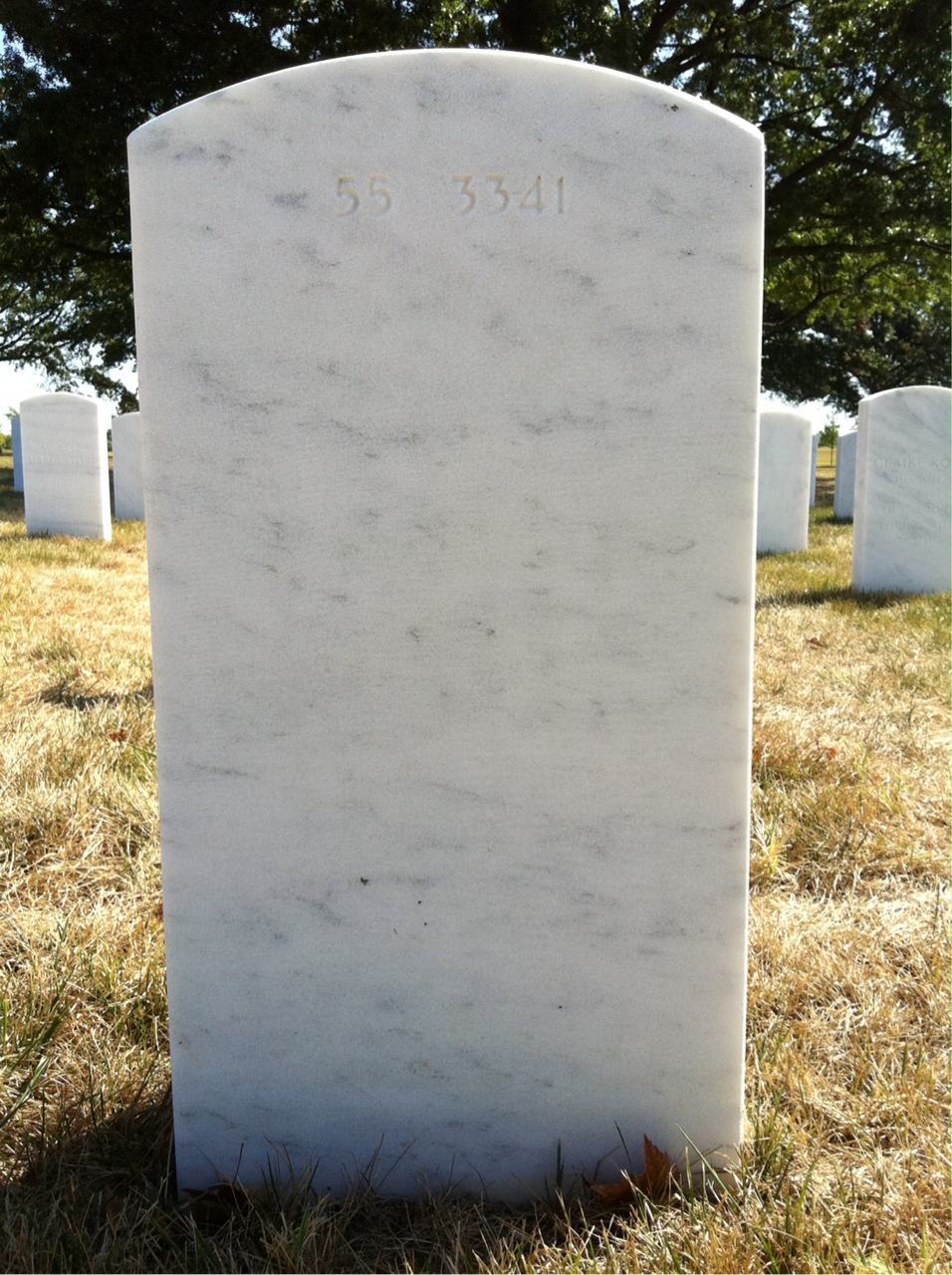 Back of headstone — Tommy Glen Gilmore