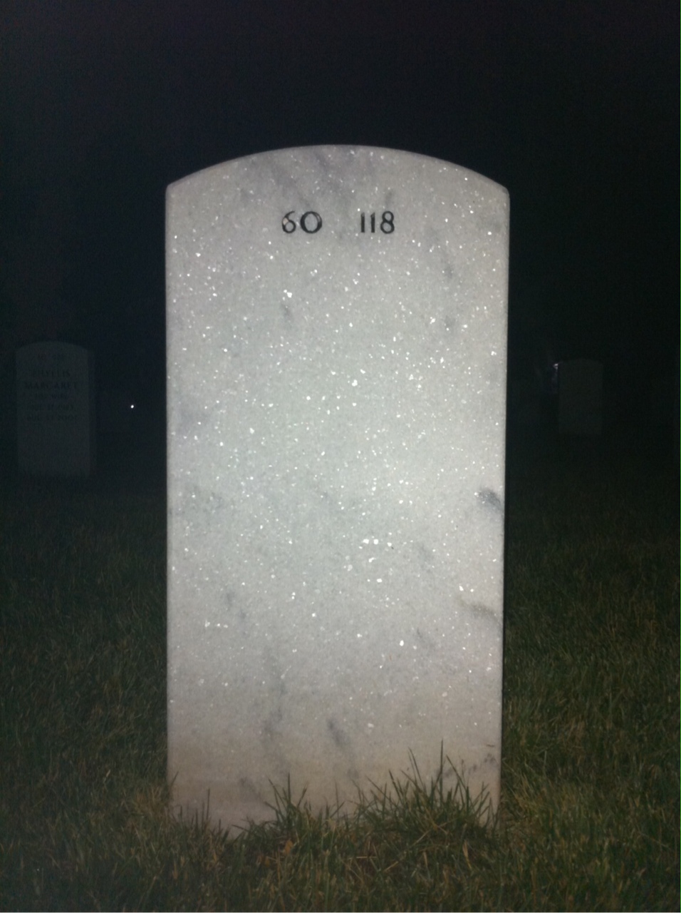 Back of headstone — Maurice Richardson