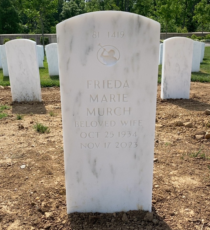 Back of headstone — David Murch