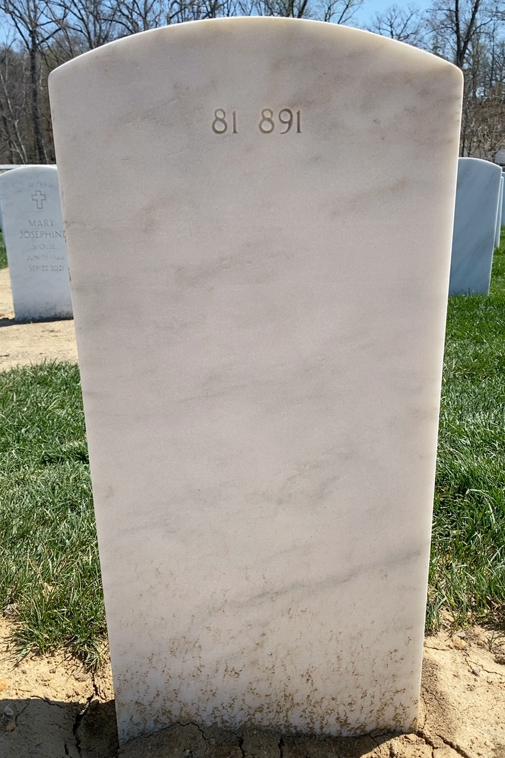 Back of headstone — Morris Monesson