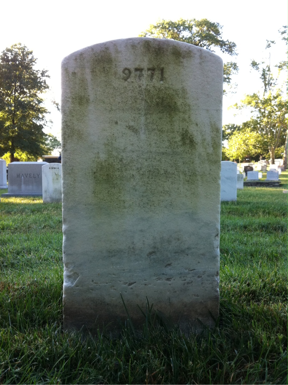 Back of headstone — James Murray