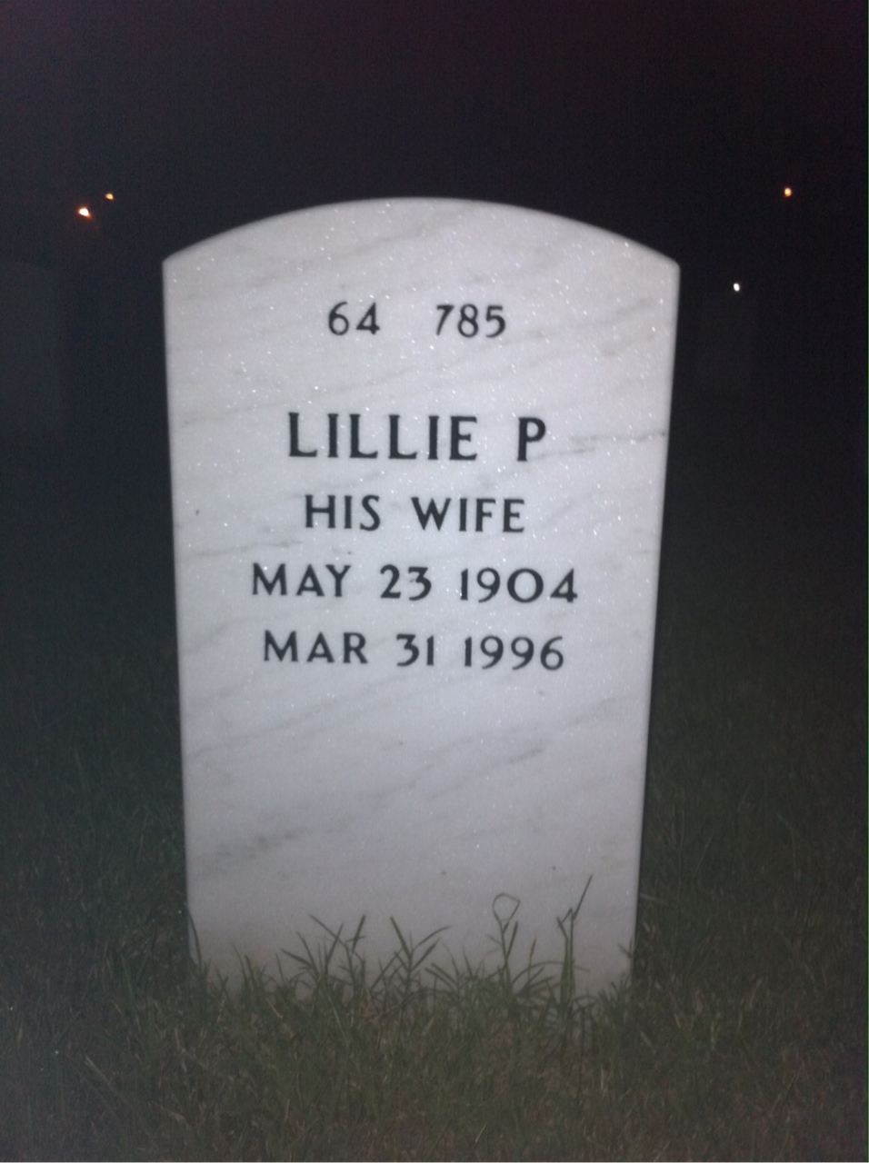 Back of headstone — John Thompson