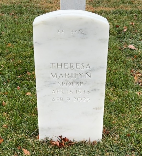 Back of headstone — Myron Trout