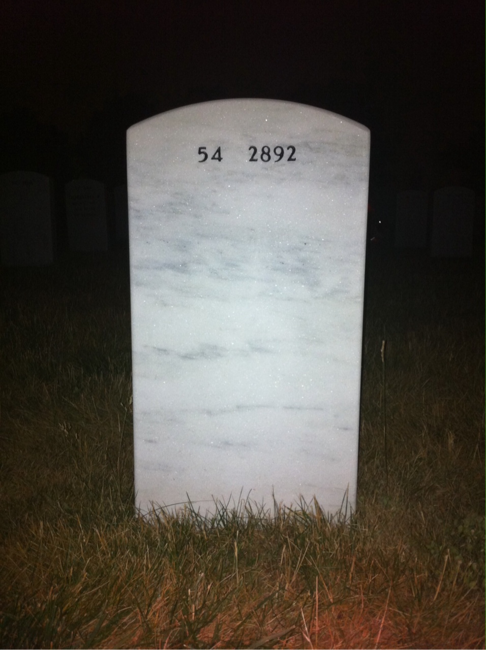 Back of headstone — Leonard Lione