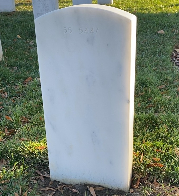 Back of headstone — Alton Mckennon