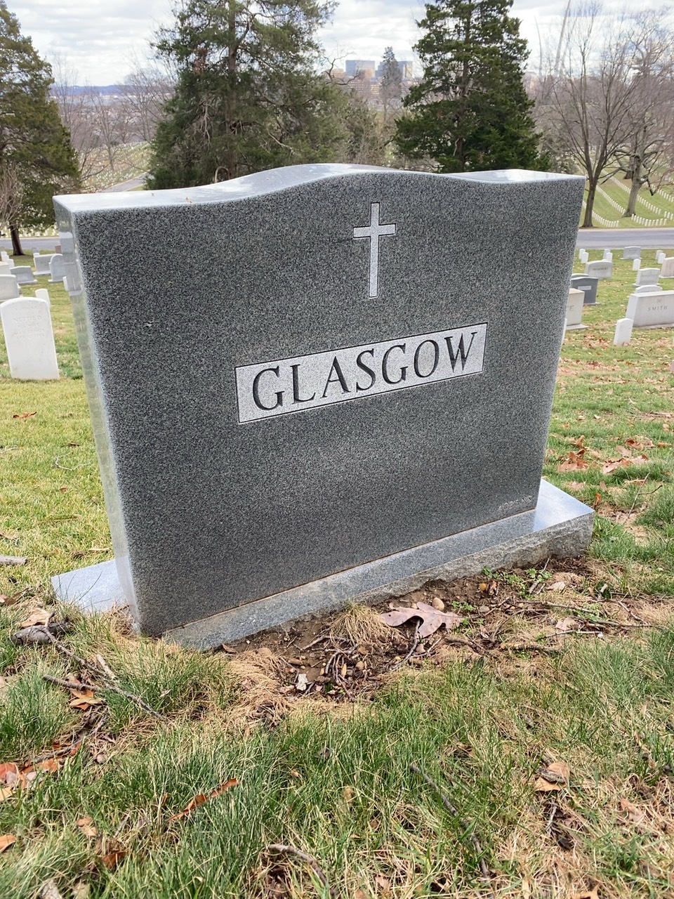 Back of headstone — Robert Glasgow