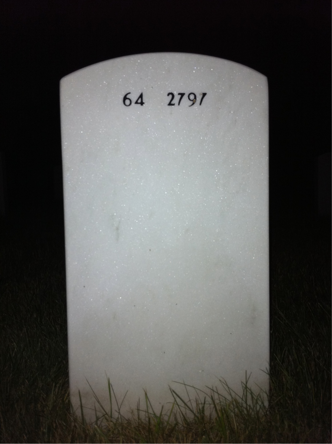 Back of headstone — Raymond Douglas