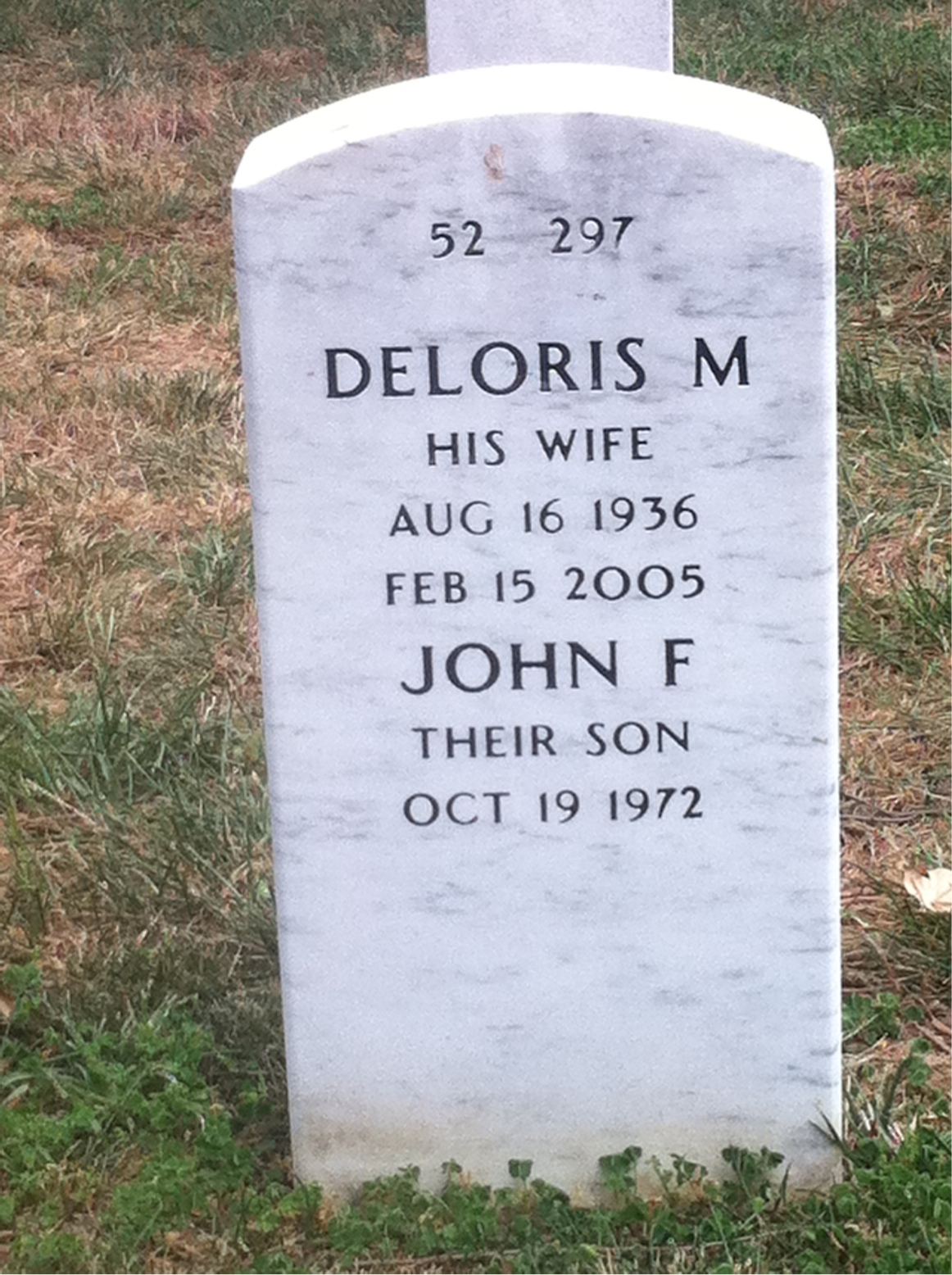 Back of headstone — Frank Thompson