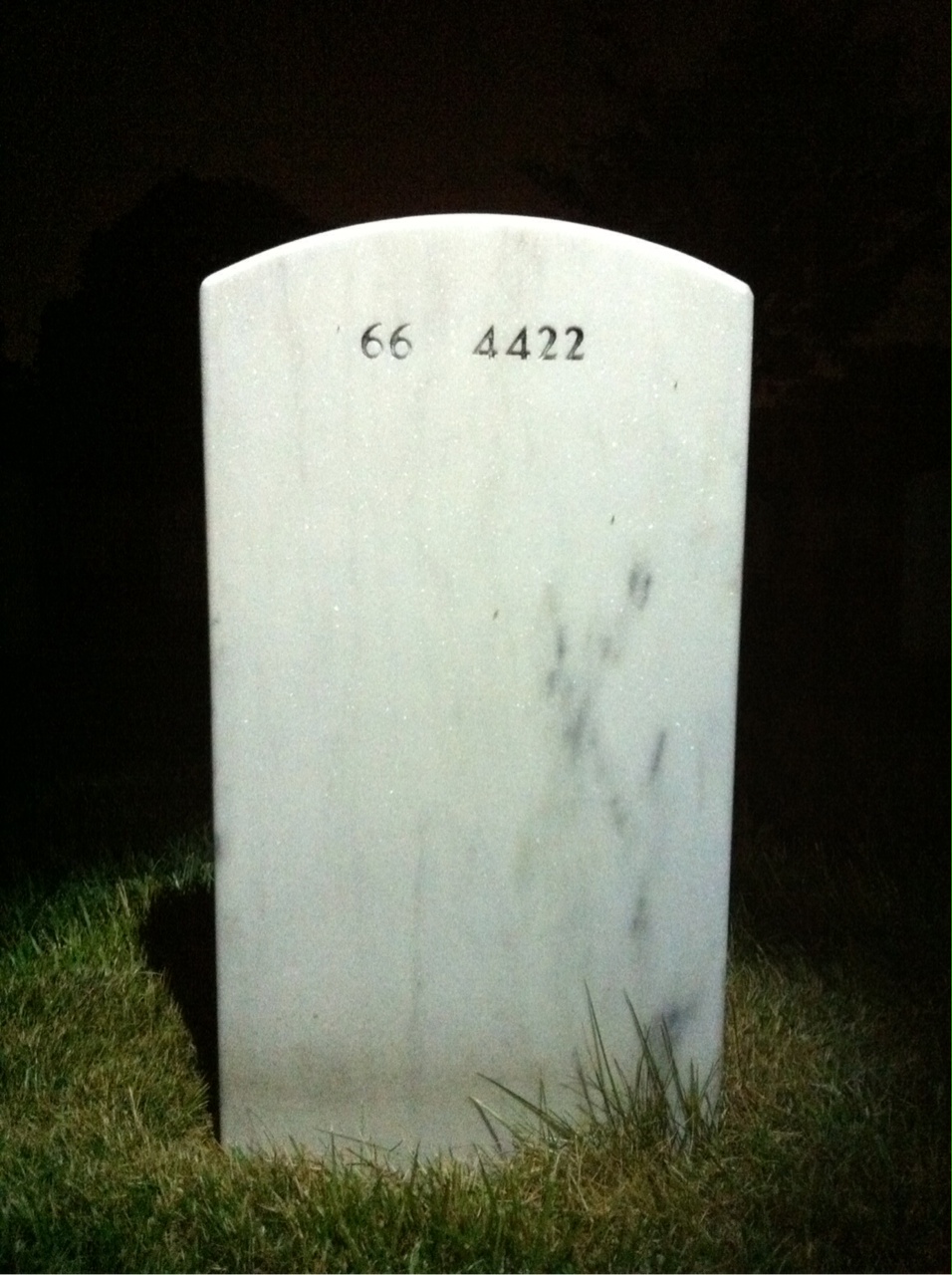 Back of headstone — Peter Meyer