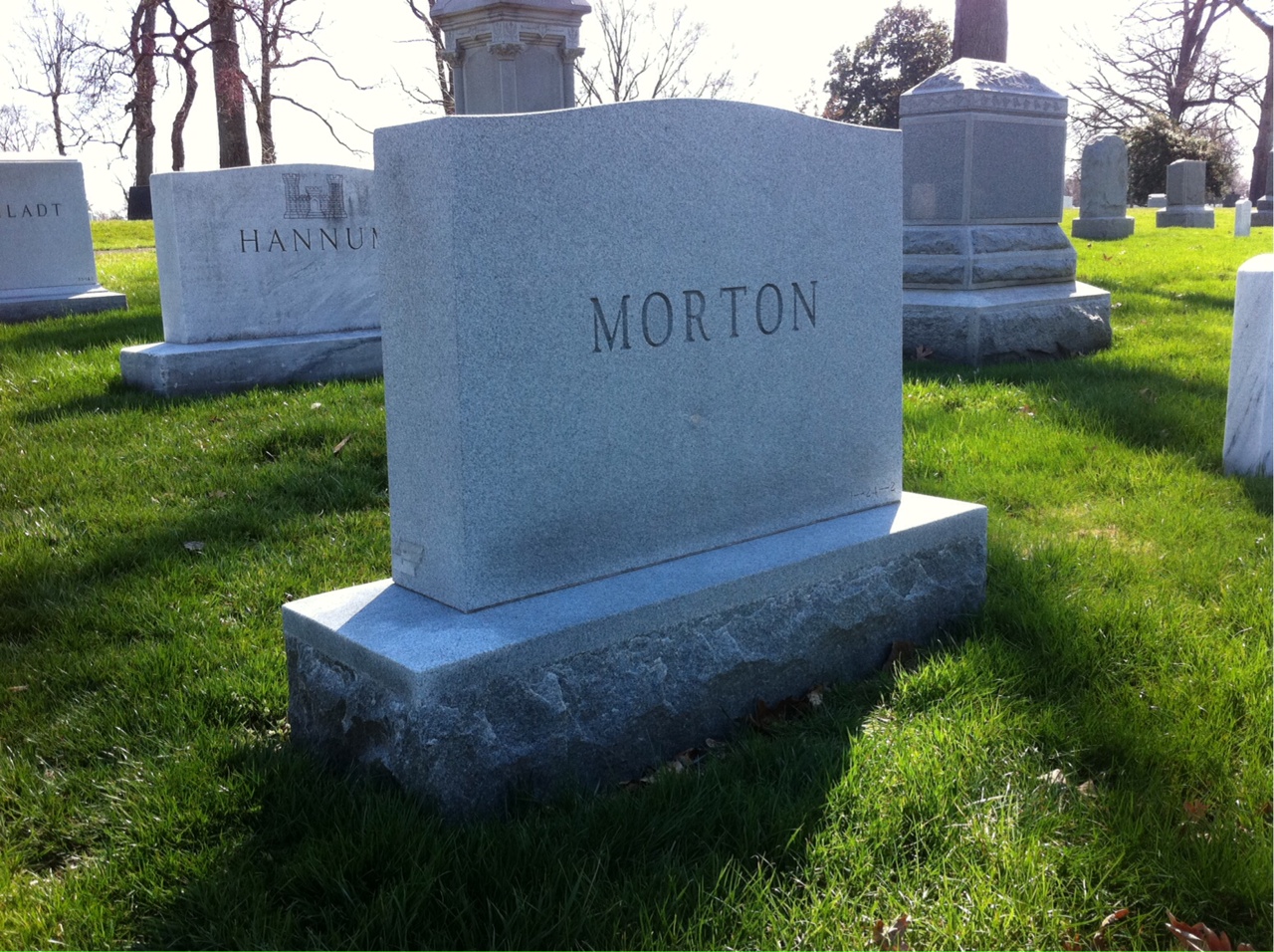 Back of headstone — Richard Morton