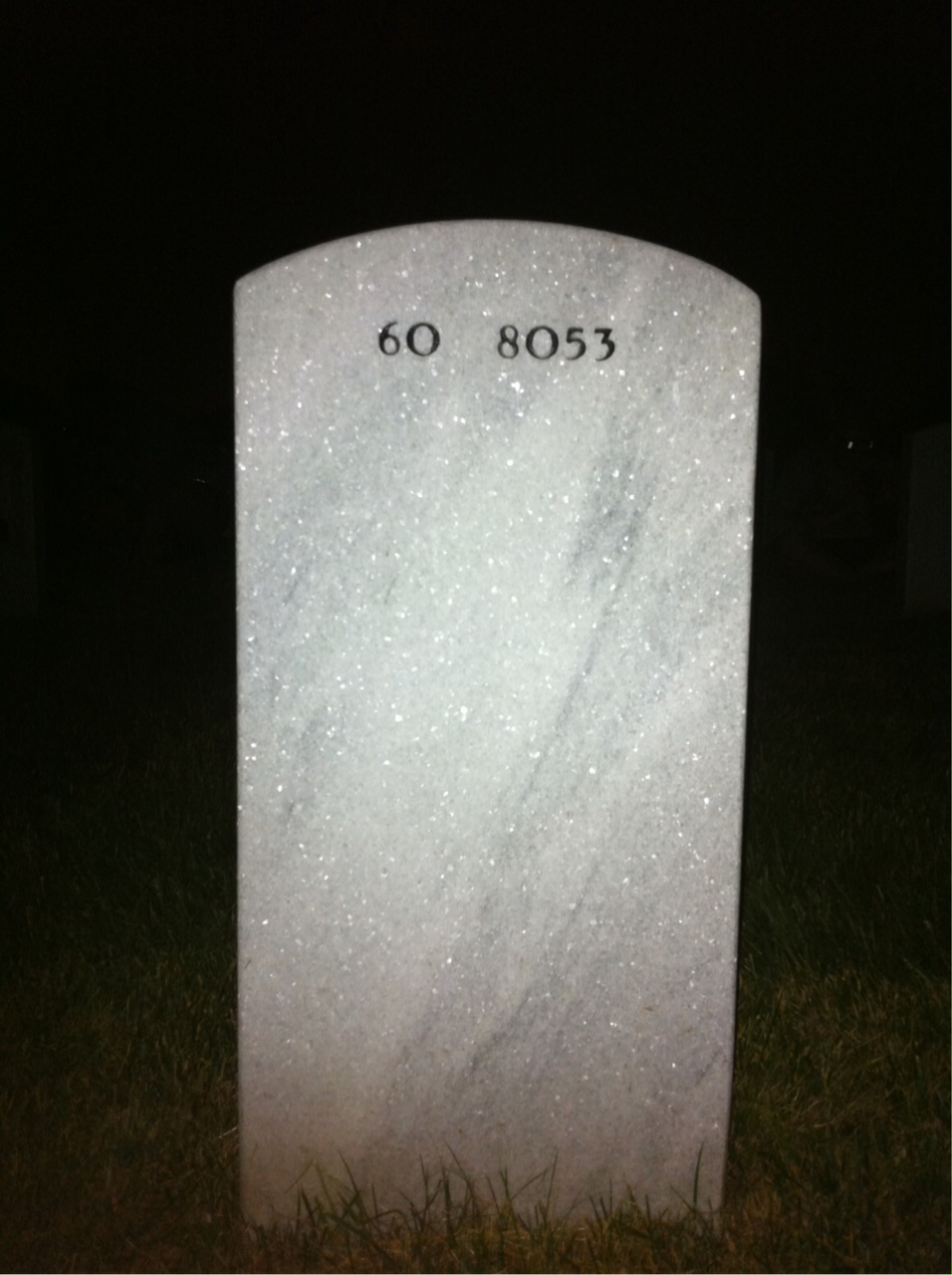 Back of headstone — George Archer