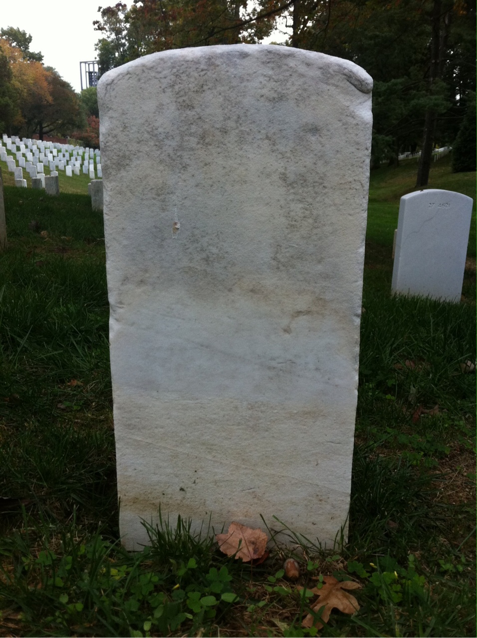 Back of headstone — Amos Melon