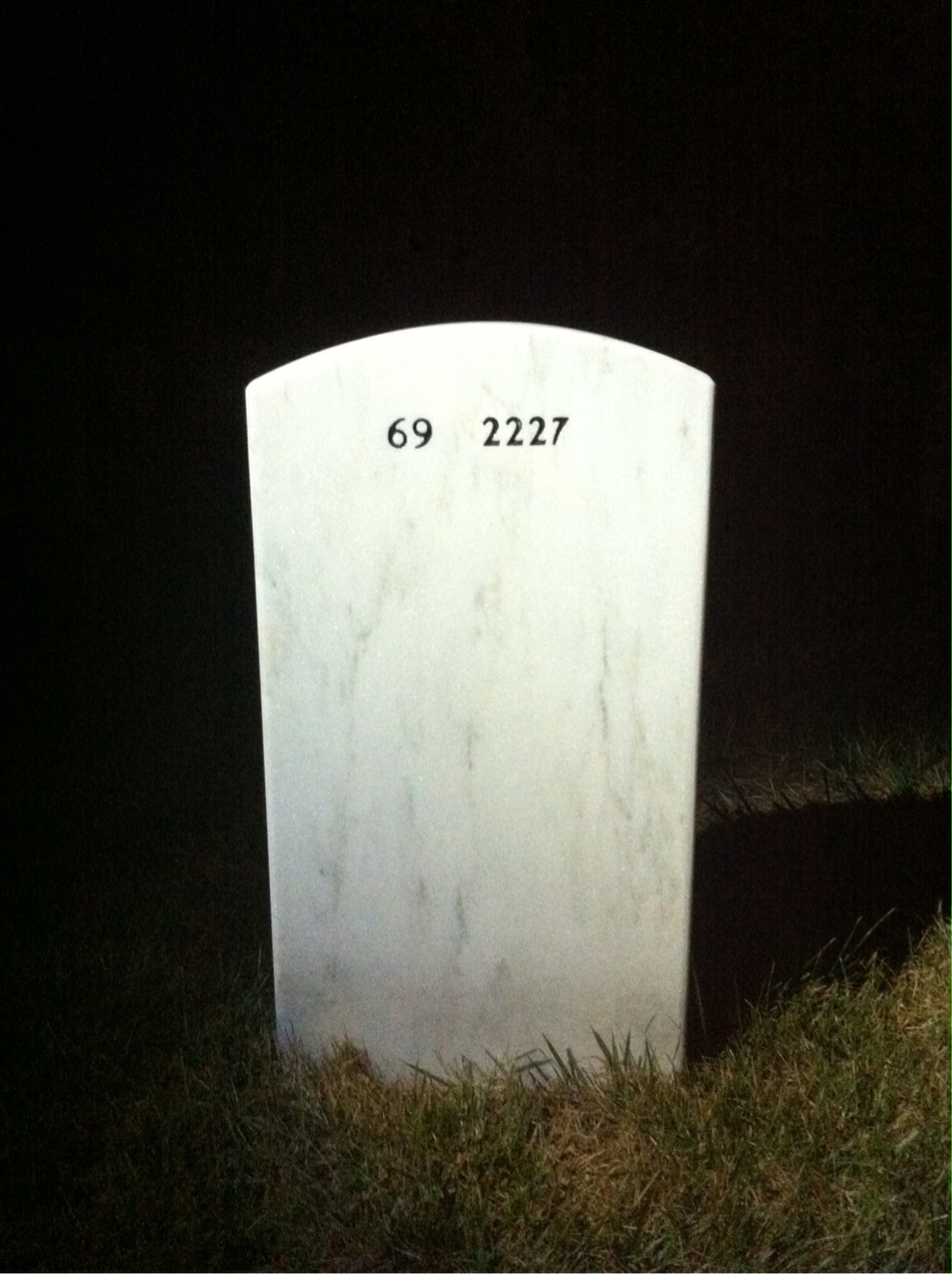 Back of headstone — Mervin Straw