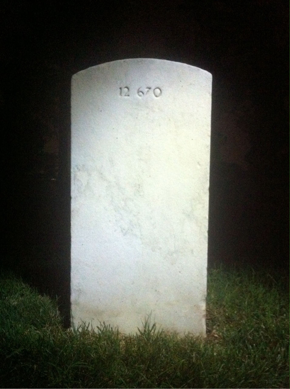 Back of headstone — James Blair