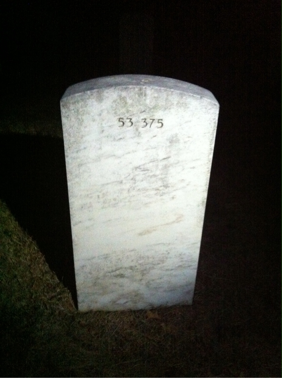 Back of headstone — Arthur Bailey
